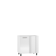 Szafka dolna stojąca narożna 1 drzwi 100 x 82 cm DN-100/82 Biały / Biały Połysk VENTO Podstawowe