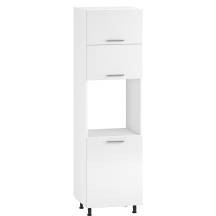 Szafka dolna wysoka słupek pod zabudowę piekarnika 3 drzwi 60 cm DP-60/214 Biały / Biały Połysk VENTO Podstawowe