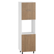 Szafka dolna wysoka słupek pod zabudowę piekarnika 3 drzwi 60 cm DP-60/214 Biały / Dąb Miodowy VENTO Podstawowe