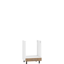 Szafka dolna stojąca pod zabudowę piekarnika i płyty grzewczej DP-60/82 Biały / Dąb Miodowy VENTO Podstawowe