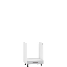 Szafka dolna stojąca pod zabudowę piekarnika i płyty grzewczej DP-60/82 Biały / Jasny Popiel Połysk VENTO Podstawowe