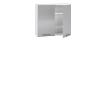 Szafka górna wisząca z ociekarką GC-80/72 Biały / Jasny Popiel Połysk VENTO Podstawowe