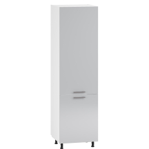 Szafka dolna słupek wysoki DU-60/214 Biały / Jasny Popiel Połysk VENTO Podstawowe