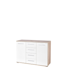 Komoda KM-4 Dąb Sonoma / Biały LIMA Podstawowe