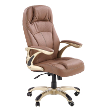 Fotel obrotowy gabinetowy CARLOS Jasny Brąz Podstawowe