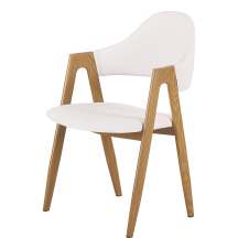 Krzesło metalowe K-247 Biały / Dąb Miodowy Podstawowe