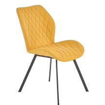 Krzesło metalowe K-360 Czarny / Musztardowy Podstawowe