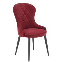 Krzesło metalowe K-366 Czarny / Bordo Podstawowe