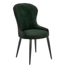 Krzesło metalowe K-366 Czarny / Ciemny Zielony Podstawowe