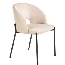 Krzesło metalowe K-373 Czarny / Beż Podstawowe