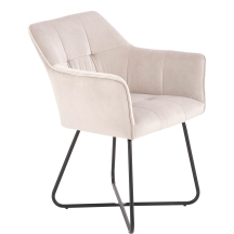 Krzesło metalowe K-377 Czarny / Beż Podstawowe