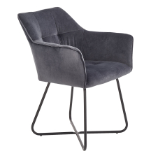 Krzesło metalowe K-377 Czarny / Ciemny Popiel Podstawowe