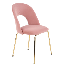 Krzesło metalowe K-385 Złoty / Jasny Róż Podstawowe