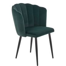 Krzesło metalowe K-386 Czarny / Ciemny Zielony Podstawowe