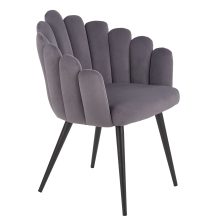 Krzesło metalowe K-410 Czarny / Popiel Podstawowe