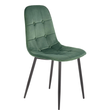 Krzesło metalowe K-417 Czarny / Ciemny Zielony Podstawowe
