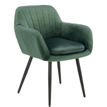 Krzesło metalowe K-429 Czarny / Ciemny Zielony Podstawowe