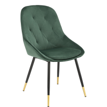 Krzesło metalowe K-437 Czarny / Złoty / Ciemny Zielony Podstawowe