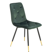 Krzesło metalowe K-438 Czarny / Złoty / Ciemny Zielony Podstawowe