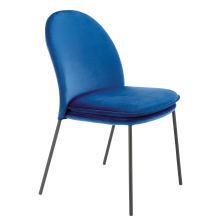 Krzesło metalowe K-443 Czarny / Granatowy Podstawowe