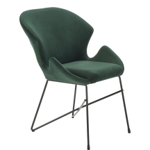 Krzesło metalowe K-458 Czarny / Ciemny Zielony Podstawowe