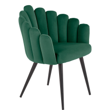 Krzesło metalowe K-410 Czarny / Ciemny Zielony Podstawowe