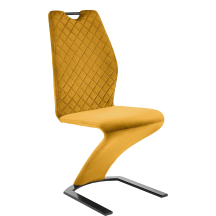 Krzesło metalowe K-442 Czarny / Musztardowy Podstawowe