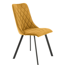 Krzesło metalowe K-450 Czarny / Musztardowy Podstawowe