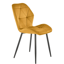 Krzesło metalowe K-453 Czarny / Musztardowy Podstawowe
