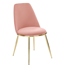 Krzesło metalowe K-460 Złoty / Różowy Podstawowe (2)