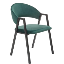 Krzesło metalowe K-473 Czarny / Ciemny Zielony Podstawowe