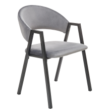 Krzesło metalowe K-473 Czarny / Popiel Podstawowe