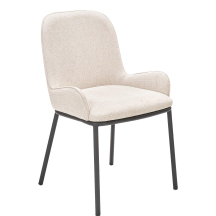 Krzesło metalowe K-481 Czarny / Beż Podstawowe