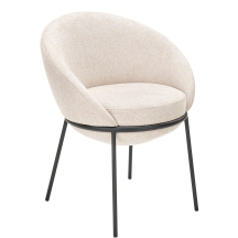 Krzesło metalowe K-482 Czarny / Beż Podstawowe