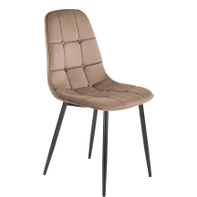 Krzesło metalowe K-417 Czarny / Beż Podstawowe