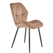 Krzesło metalowe K-453 Czarny / Beż Podstawowe