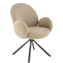 Krzesło metalowe K-498 Czarny / Beż Podstawowe