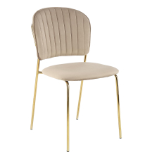 Krzesło metalowe K-499 Złoty / Beż Podstawowe