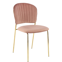 Krzesło metalowe K-499 Złoty / Różowy Podstawowe