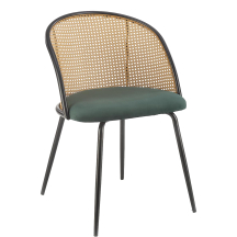 Krzesło metalowe K-508 Czarny / Ciemny Zielony Podstawowe