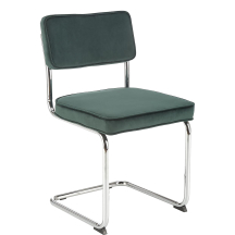 Krzesło metalowe K-510 Chrom / Ciemny Zielony Podstawowe