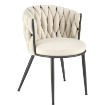 Krzesło metalowe K-516 Czarny / Jasny Beż Podstawowe