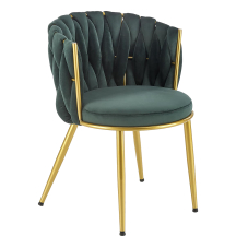 Krzesło metalowe K-517 Złoty / Ciemny Zielony Podstawowe
