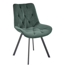 Krzesło metalowe K-519 Czarny / Ciemny Zielony Podstawowe