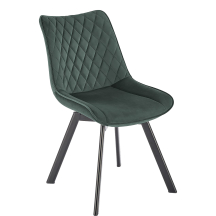 Krzesło metalowe K-520 Czarny / Ciemny Zielony Podstawowe