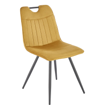 Krzesło metalowe K-521 Czarny / Musztardowy Podstawowe