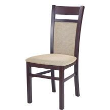 Krzesło drewniane GERARD 2 Ciemny Orzech / tap: Torent Beige Podstawowe