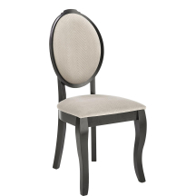 Krzesło drewniane VELO Czarny / Beż Podstawowe