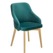 Krzesło drewniane TOLEDO 2 Dąb Miodowy / Ciemny Zielony Podstawowe