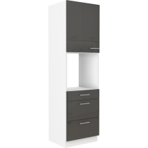 Szafka dolna wysoka słupek pod zabudowę piekarnika 60 DPS-210 3S 1F LARA GRAFIT POŁYSK Podstawowe